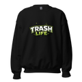 Trash Life Logo Crewneck — Black