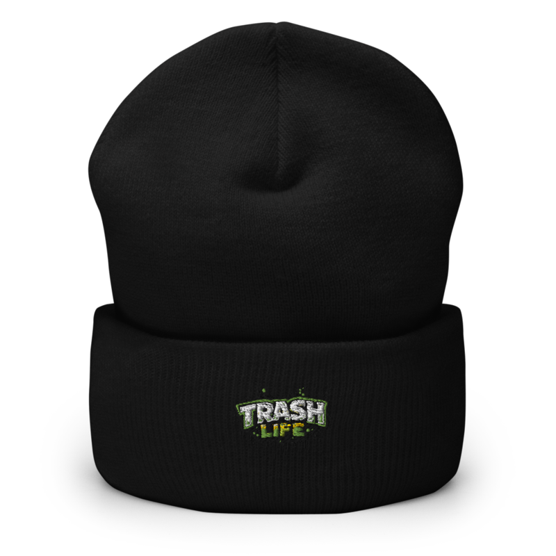 Trash Life Logo Beanie — Black