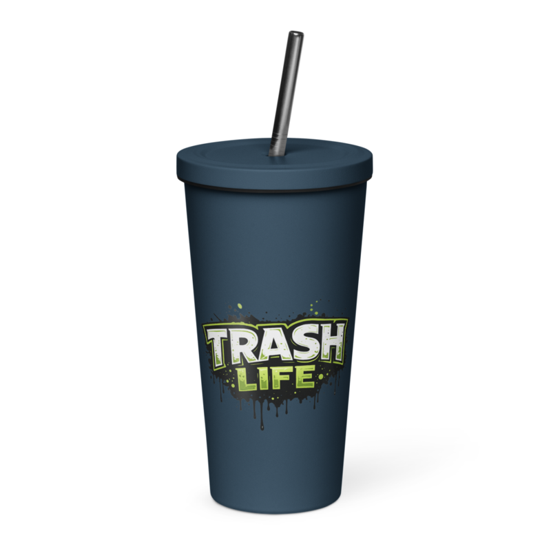 Trash Life Logo Tumbler — Navy