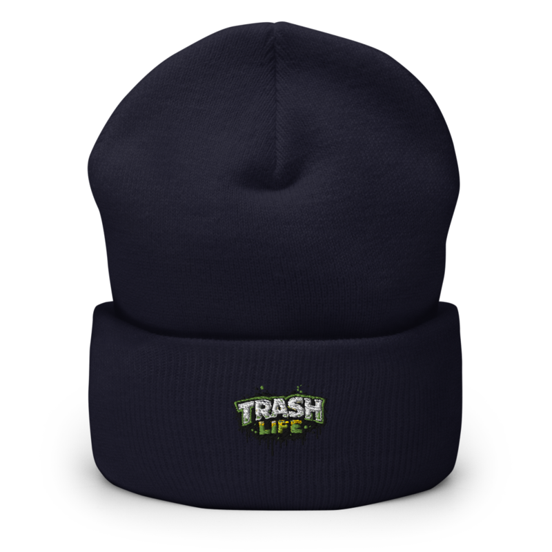 Trash Life Logo Beanie — Navy