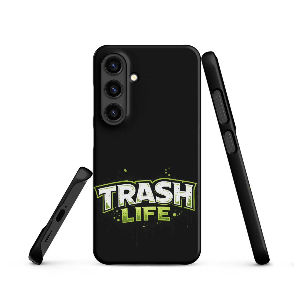 Trash Life matte black logo snap case for Samsung Galaxy S24