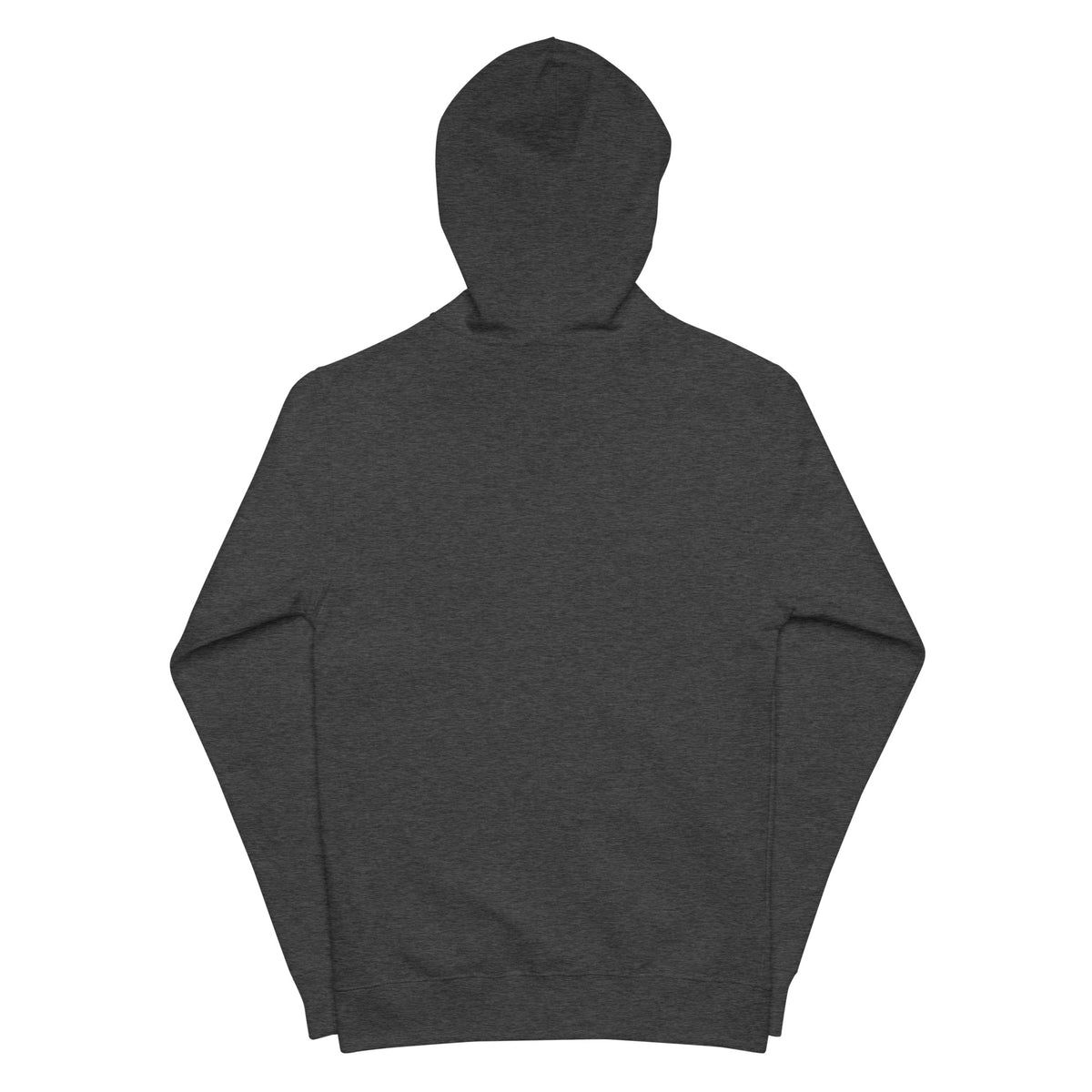 Trash Life Logo Zip-Up Hoodie in Charcoal Heather, product-only back view