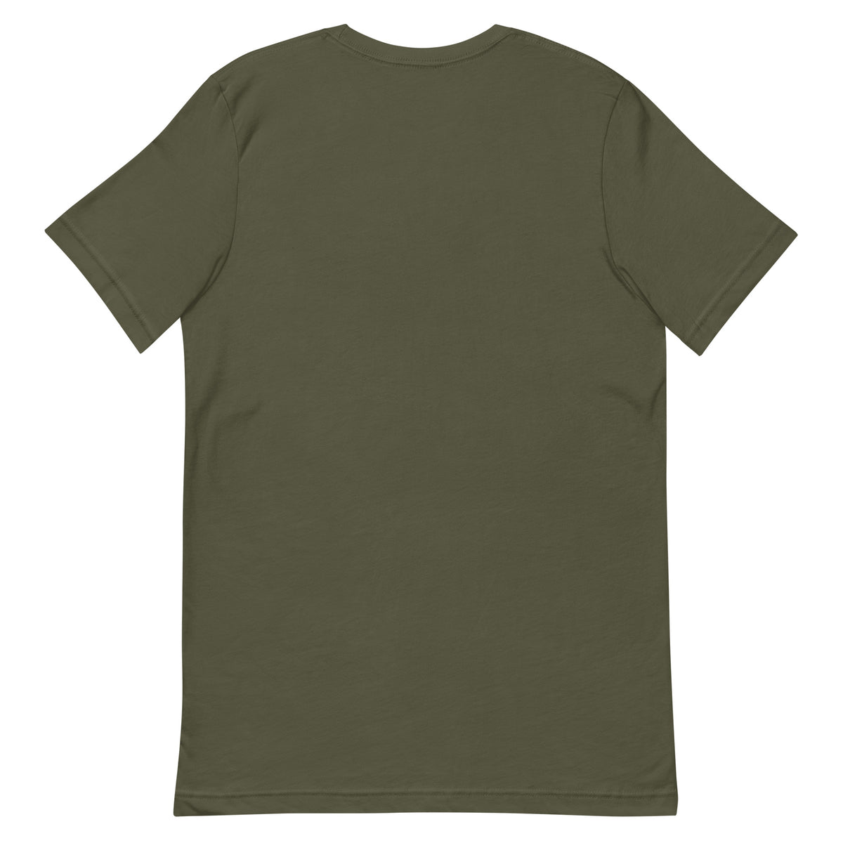 No Waste No Worries Tee in Military Green, product-only back view