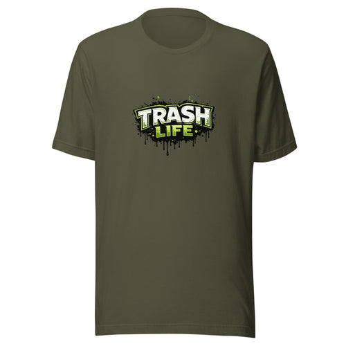 Trash Life Logo Tee — Military Green