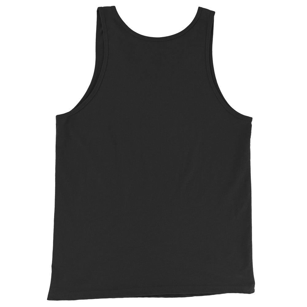 Trash Life Logo Tank in Black, product-only back view