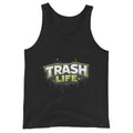 Trash Life Logo Tank in Black, product-only front view