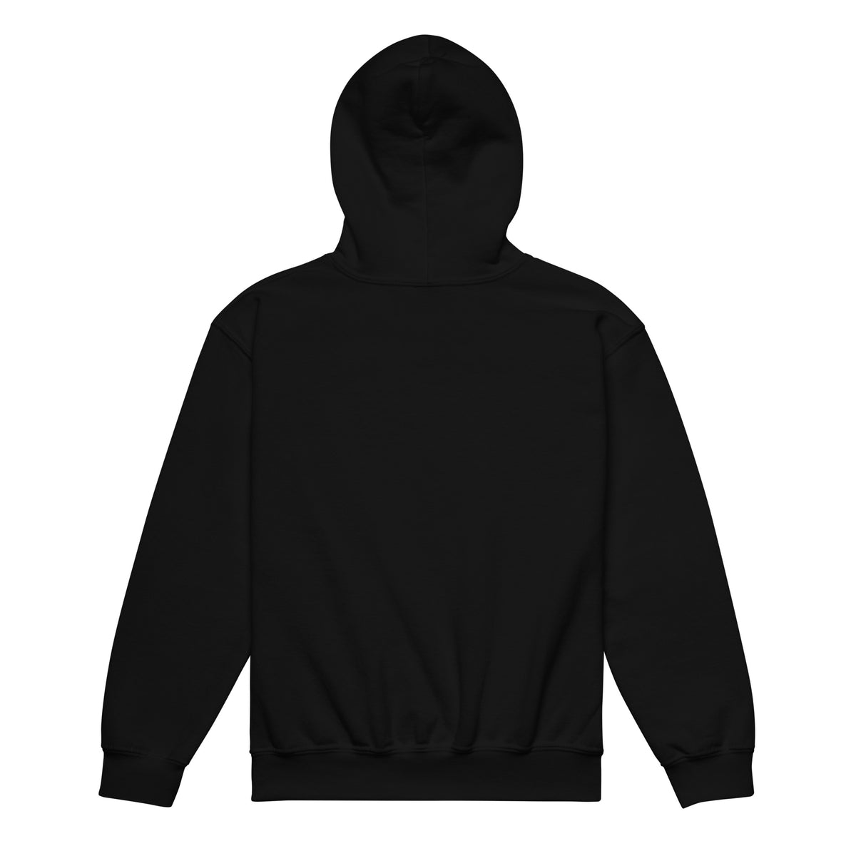 Little Hauler Crew Youth Hoodie in Black, back view