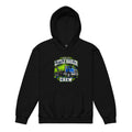 Little Hauler Crew Youth Hoodie in Black, front view
